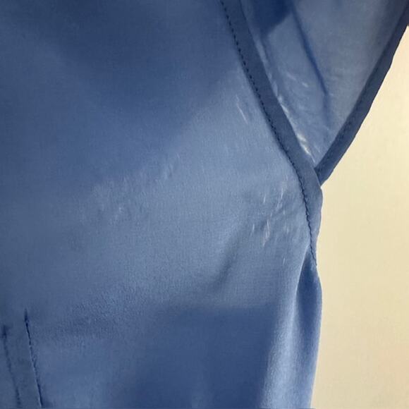 100% Silk Maeve By Anthropologie Button Down Cap Sleeve Blouse Size: 4 - Picture 6 of 7